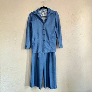 Vintage Faux Denim Suit Set 💎